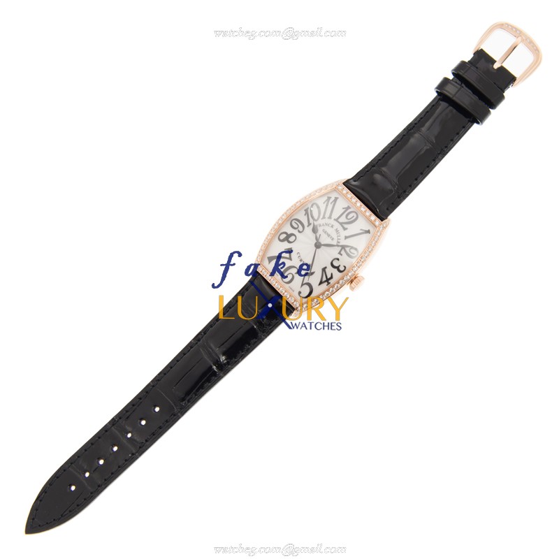 Franck Muller 5850 M SC D 1R 5N Cintree Curvex Replica Watch, Automatic, Rose Gold & Diamonds - Image 2