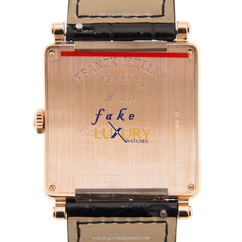 Franck Muller 6002 M B QZ REL R MOP D 1R 5N Master Square Quartz 18kt Rose Gold & Diamond Replica - Image 3