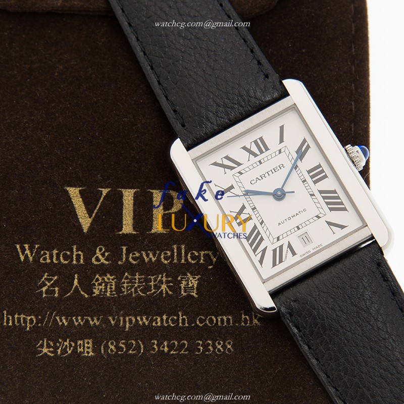 Cartier WSTA0029 TANK Replica Watch Automatic Movement Stainless Steel Case Silvery White Dial - Image 5