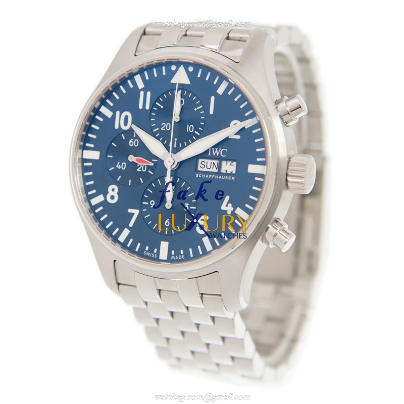 IWC IW377717 Pilots Replica Watch Automatic Blue Dial Steel Bracelet 43mm - Image 3