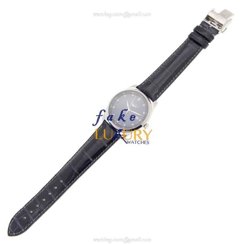 L2.793.4.97.2 - Longines Master Replica Watch Automatic Blue Dial Alligator Strap - Image 2