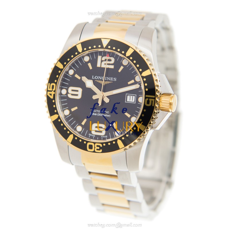 Longines L3.742.3.56.7 CONQUEST Automatic Replica Watch, Stainless Steel, Black Dial & Silver/Gold - Image 3