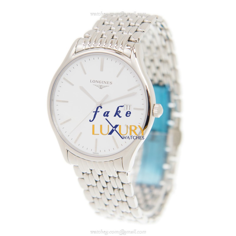 Longines L4.859.4.12.6 Lyre Replica Watch - Quartz - White Dial - Steel Bracelet - 38mm - Image 3
