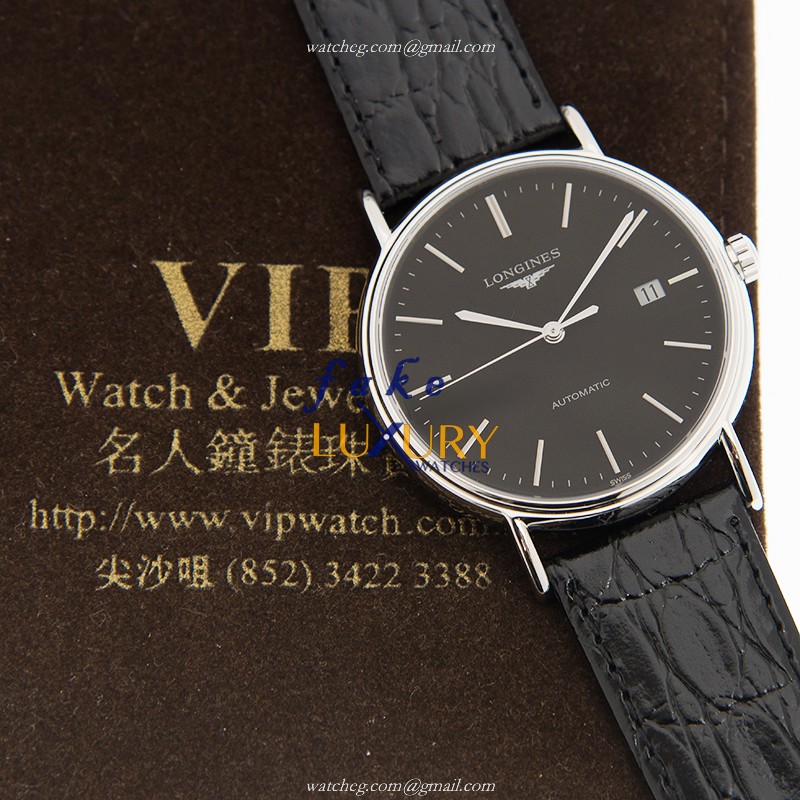 Longines L4.921.4.52.2 PRESENCE Automatic Stainless Steel Black Dial Replica Watch - Image 5