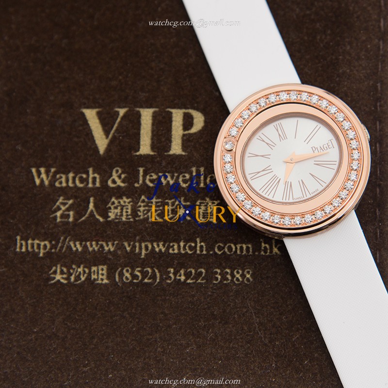 Piaget G0A41188 POSSESSION Replica Watch, Quartz, 29mm, 18kt Rose Gold & Diamonds, Silver Dial - Image 5