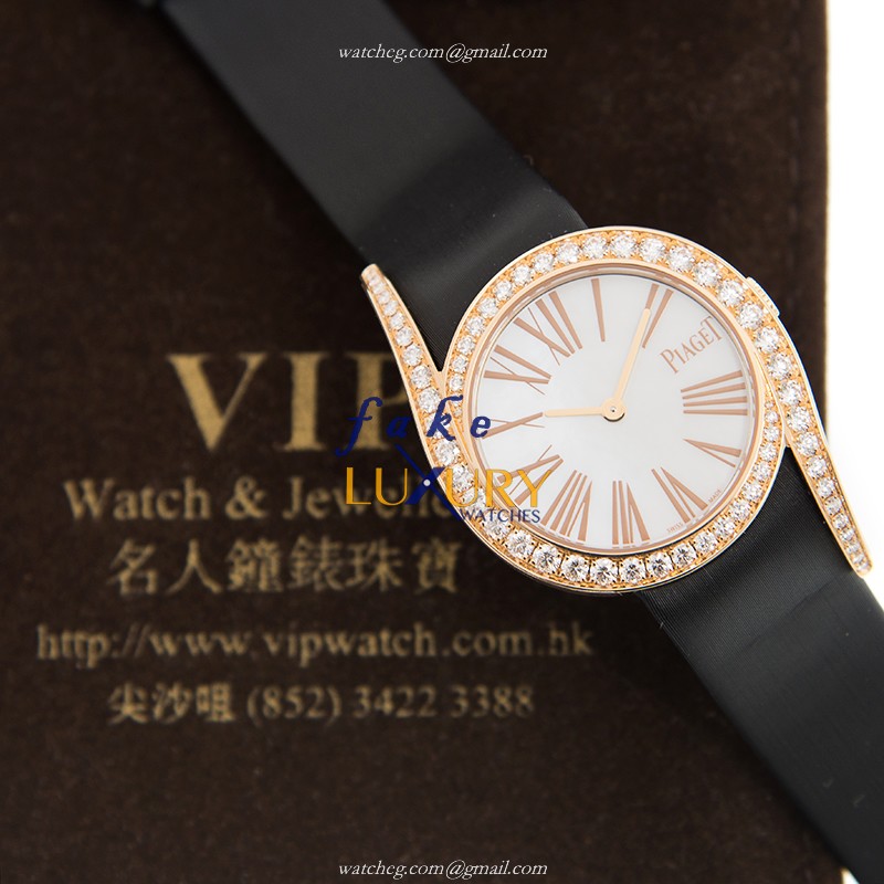 Piaget G0A41291 Limelight Replica Watch - Manual Wind - 32mm Rose Gold - White Mother of Pearl Dial - Image 5
