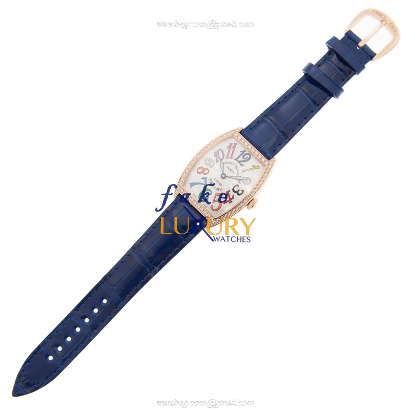 -7502QZCOLDRMD1R5N-ReplicaFranckMullerWatch-Quartz18ktRoseGold&Diamonds-SilverDial - Image 2