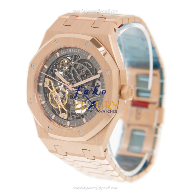 Audemars Piguet 15407OR.OO.1220OR.01 Replica Watch with 18kt Rose Gold Case & Dark - Image 3