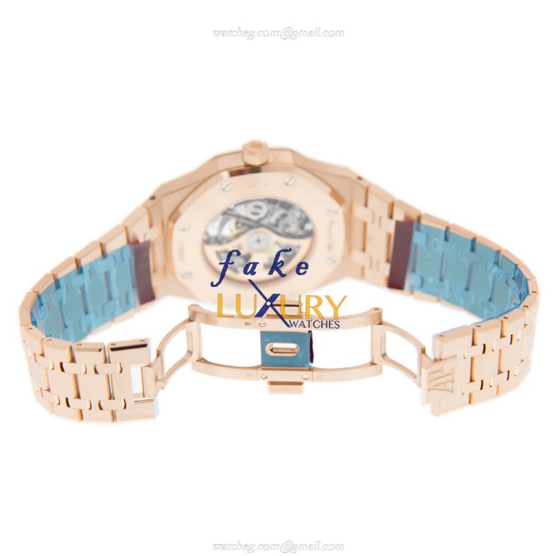 Audemars Piguet 15407OR.OO.1220OR.01 Replica Watch with 18kt Rose Gold Case & Dark - Image 5