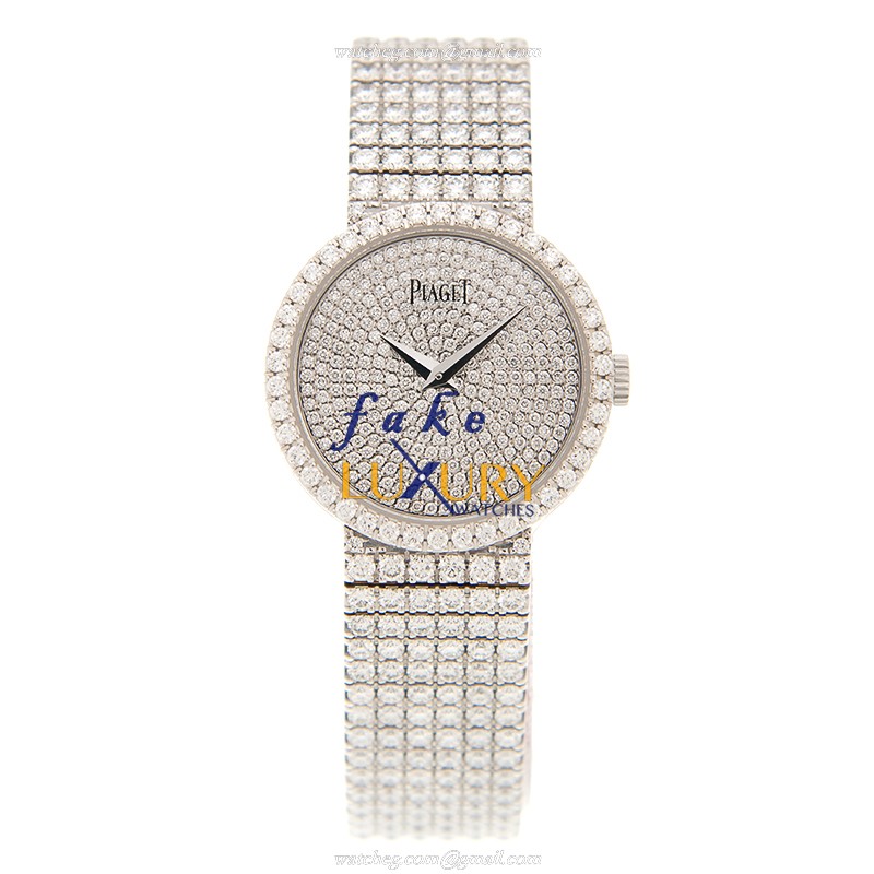Piaget G0A38020 TRADITION Replica Watch - Manual Wind - 18kt White Gold & Diamond - Silver Dial - Image 2