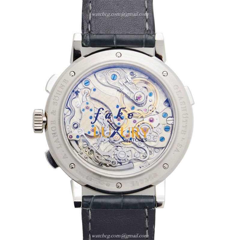 A Lange & Sohne Datograph 405.035 Manual Wind 950 Platinum Black Dial Replica Watch - Image 3