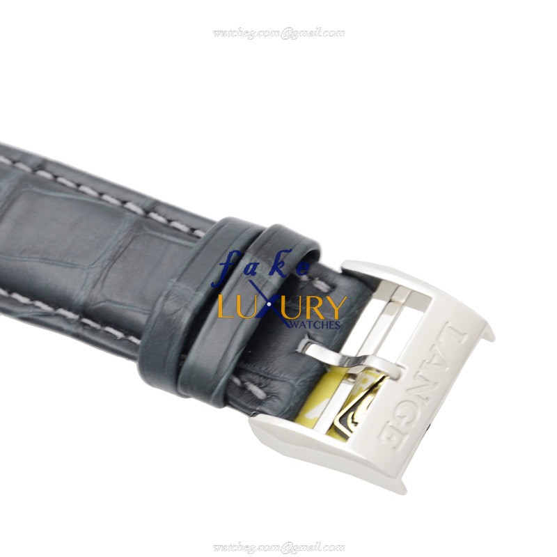 A Lange & Sohne Datograph 405.035 Manual Wind 950 Platinum Black Dial Replica Watch - Image 4