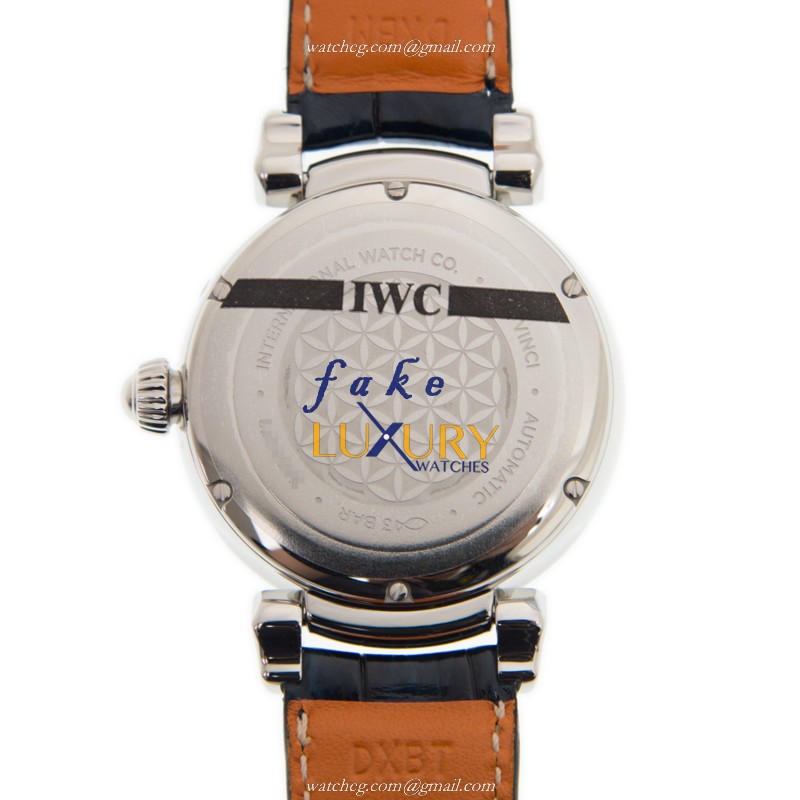 IWC Da Vinci IW459306 Replica Watch Automatic Silver Dial Blue Alligator Strap Steel Case - Image 3