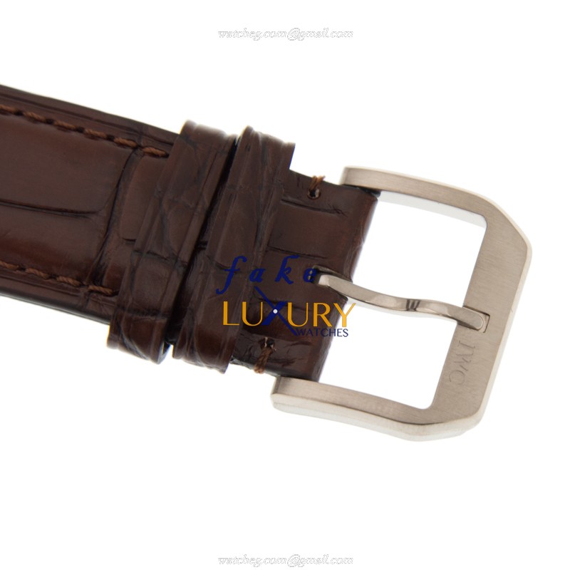 IWC IW371475 Portuguese Automatic Replica Watch, 18kt White Gold, Dark Grey Dial, Alligator Strap - Image 4