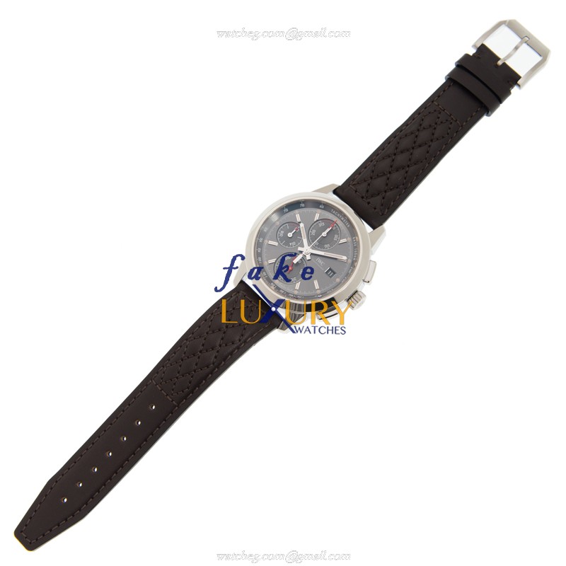 IWC IW380702 Ingenieur Replica Watch, Gray Dial, Steel Case, Brown Alligator Strap, Automatic - Image 2