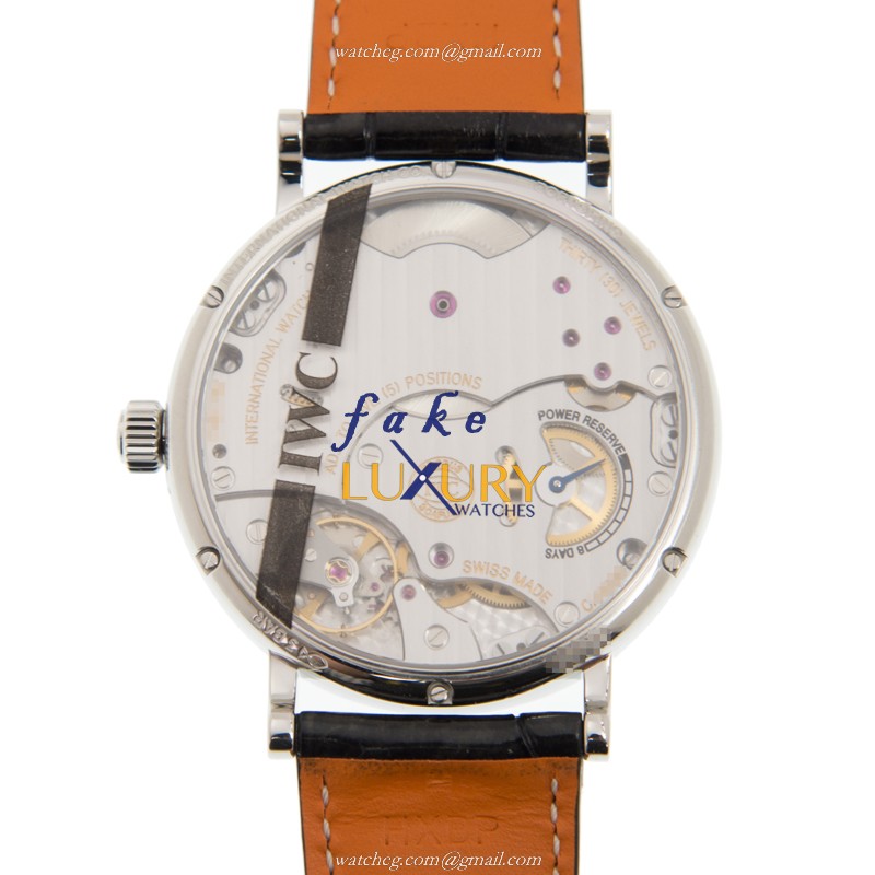 IWC IW511102 Portofino Replica Watch, Manual Wind, White Dial, Black Alligator Strap - Image 3