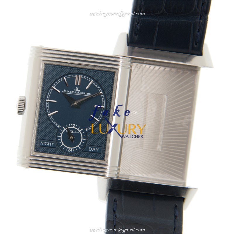 Jaeger-Lecoultre Q3908420 - Manual Wind Stainless Steel Replica Watch - Blue Leather Strap - 42.9 X - Image 4