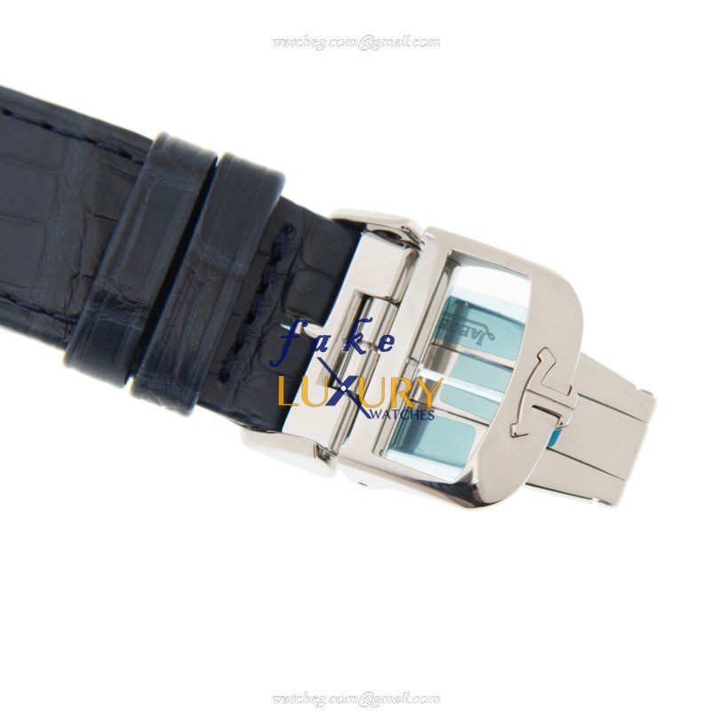 Jaeger-Lecoultre Q3908420 - Manual Wind Stainless Steel Replica Watch - Blue Leather Strap - 42.9 X - Image 5