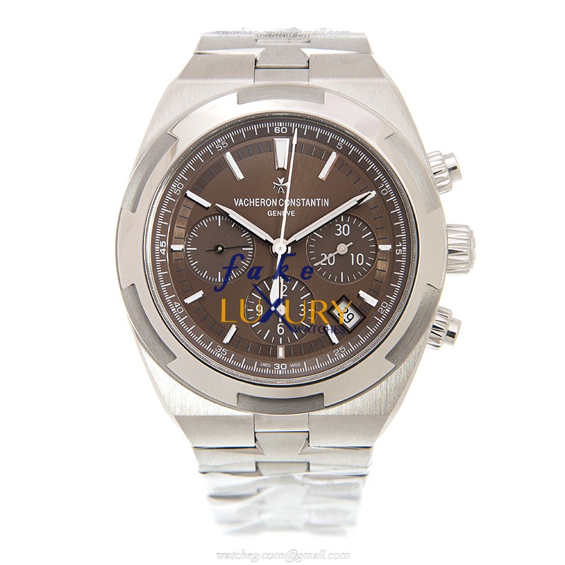 Vacheron Constantin Overseas 5500V/110A-B147 Replica Watch, Brown Dial, Steel Bracelet, Automatic - Image 2