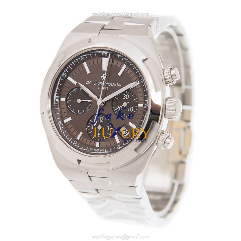 Vacheron Constantin Overseas 5500V/110A-B147 Replica Watch, Brown Dial, Steel Bracelet, Automatic - Image 3