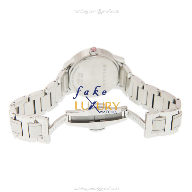 Bulgari BBL33C7SS/12 Automatic Stainless Steel Watch with Purple Dial on Silver Bracelet Replica - Image 5