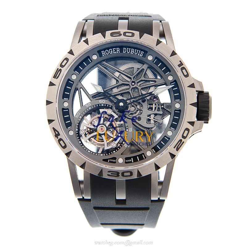Roger Dubuis DBEX0479 Excalibur Replica Watch Manual Wind Titanium Transparent Skull Dial - Image 2