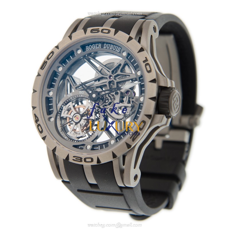 Roger Dubuis DBEX0479 Excalibur Replica Watch Manual Wind Titanium Transparent Skull Dial - Image 3
