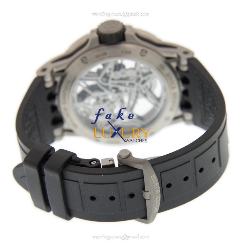 Roger Dubuis DBEX0479 Excalibur Replica Watch Manual Wind Titanium Transparent Skull Dial - Image 5