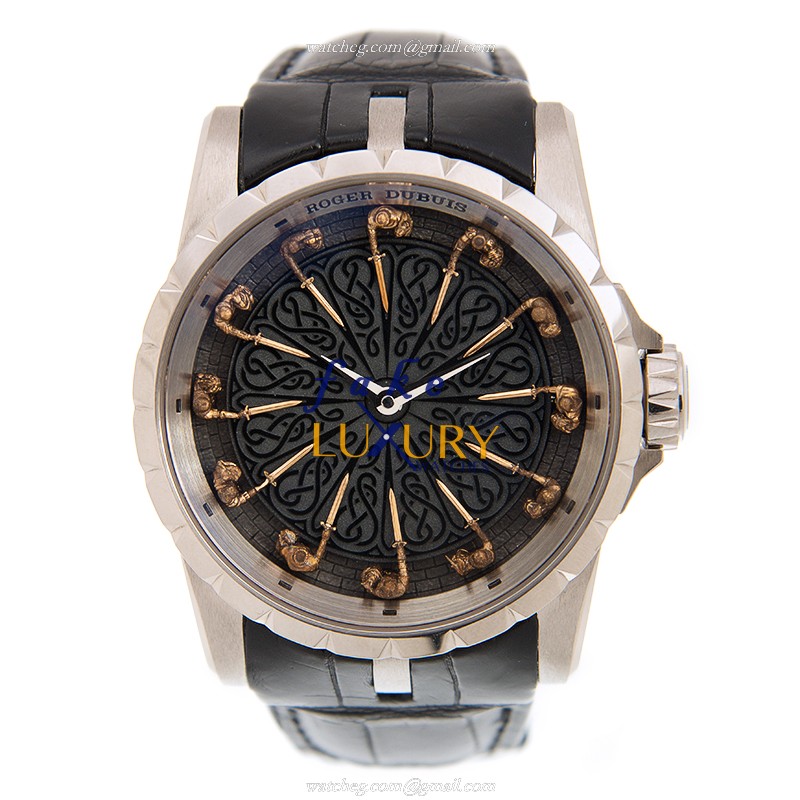 Roger Dubuis DBEX0495 Excalibur Replica Watch, Automatic, 18kt White Gold, Black Dial - Image 2