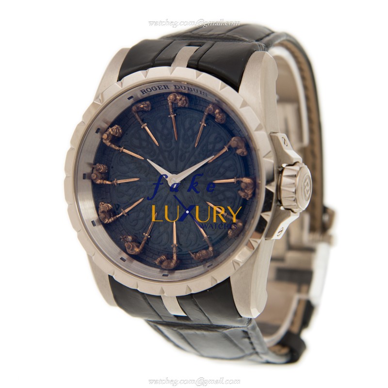 Roger Dubuis DBEX0495 Excalibur Replica Watch, Automatic, 18kt White Gold, Black Dial - Image 3