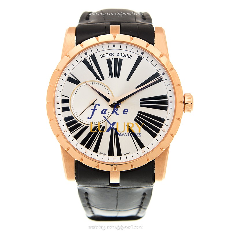 Roger Dubuis RDDBEX0351 Excalibur Replica Watch 42mm Rose Gold Automatic Silver Dial - Image 2
