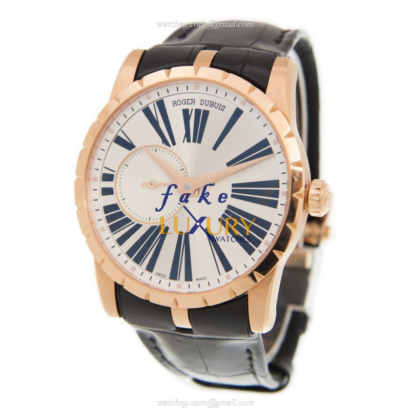 Roger Dubuis RDDBEX0351 Excalibur Replica Watch 42mm Rose Gold Automatic Silver Dial - Image 3