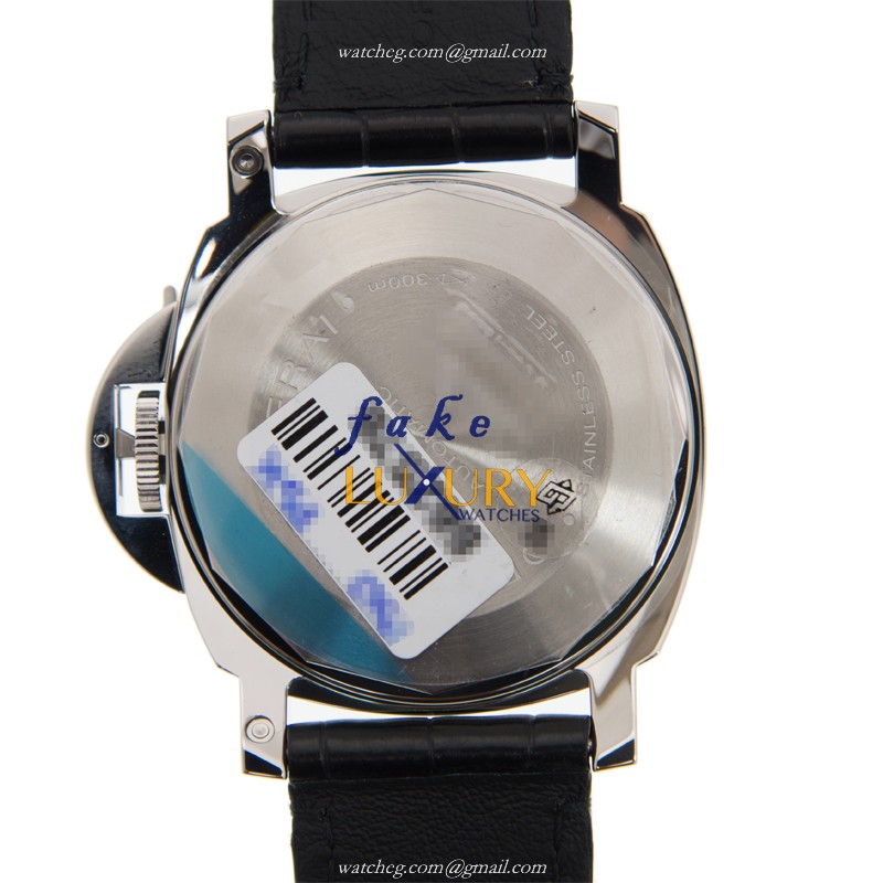 Panerai PAM00090 LUMINOR Automatic Stainless Steel Replica Watch, 44mm, Black Dial, Alligator - Image 3