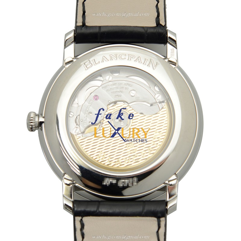 Blancpain 6654-1113-55B Villeret | Automatic | Steel | Gray Dial | Alligator Strap | Replica Watch - Image 3