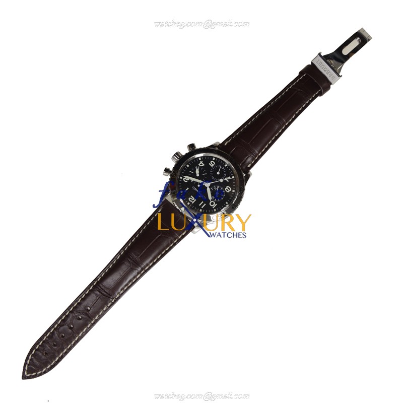 Breguet TYPE XXI 3800ST/92/9W6 Automatic Stainless Steel Black Dial Alligator Replica Watch - Image 2