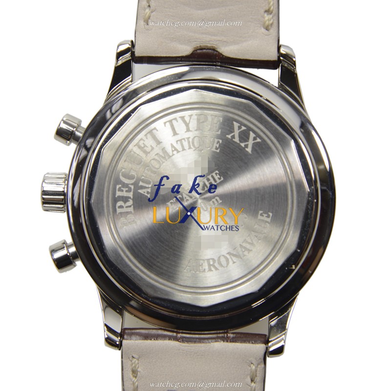 Breguet TYPE XXI 3800ST/92/9W6 Automatic Stainless Steel Black Dial Alligator Replica Watch - Image 3