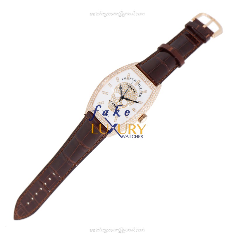 Franck Muller 8880 SC DT GOTH IND D CD 5N Gothique Automatic 18kt Rose Gold & Diamonds White Dial - Image 2