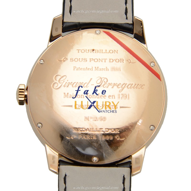 99535D-52A-111-BK6A - Girard Perregaux 1966 Replica Watch - Automatic - Rose Gold Diamonds - White - Image 3