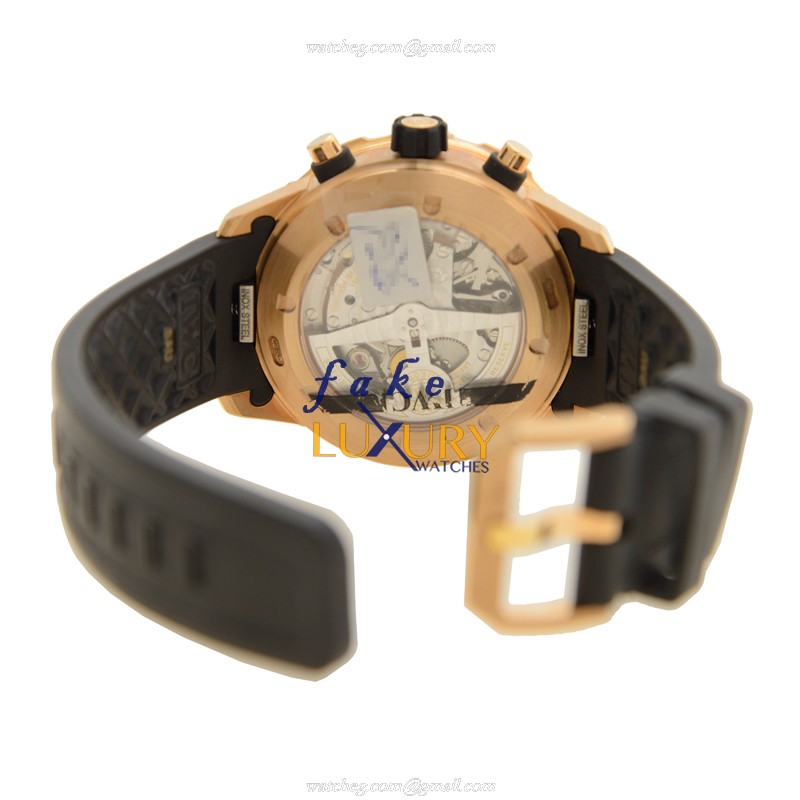 IWC IW376905 Aquatimer Replica Watch, Black Dial, 18kt Rose Gold Case, Rubber Strap - Image 3