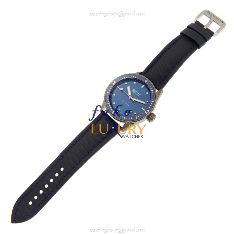 5000-0240-O52A - Blancpain Fifty Fathoms Replica Watch - Blue Ceramic Automatic - Image 2