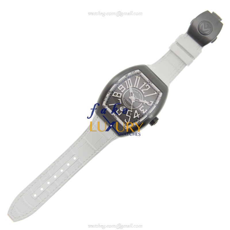 Franck Muller V45SC DT GLACIER AC.BR.GL Vanguard Automatic Titanium Replica Watch, Black Dial - Image 2
