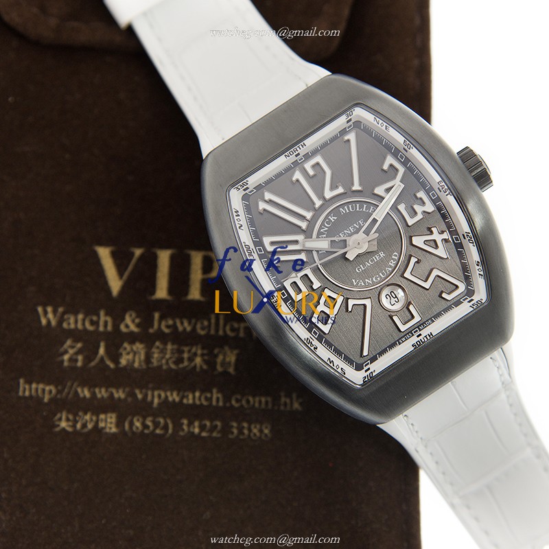 Franck Muller V45SC DT GLACIER AC.BR.GL Vanguard Automatic Titanium Replica Watch, Black Dial - Image 5
