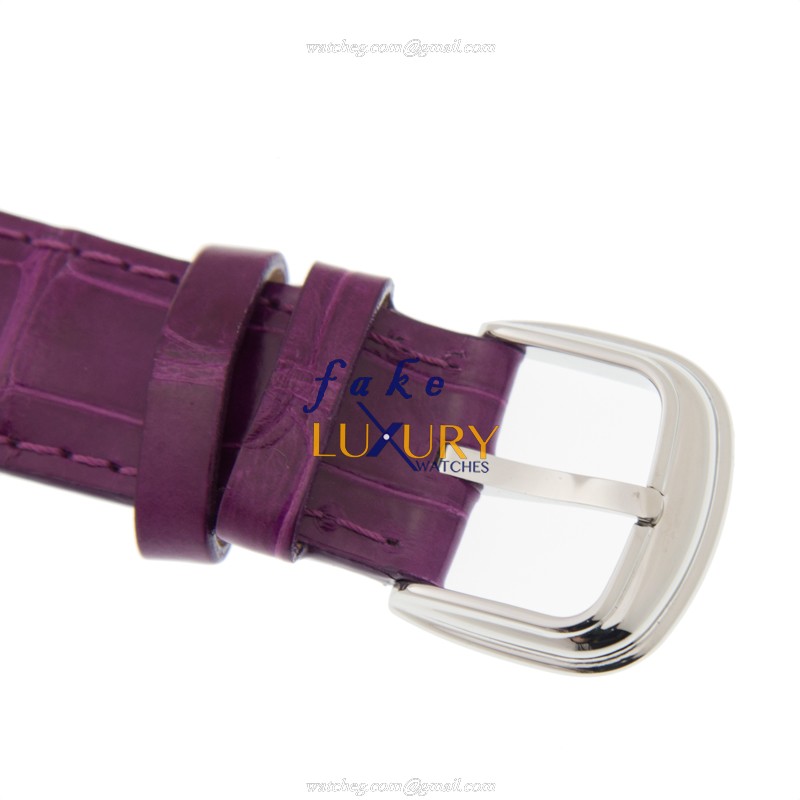 Franck Muller 2852 B QZ REL AC Replica Watch, Quartz Movement, Silver Dial, Purple Alligator Strap - Image 4