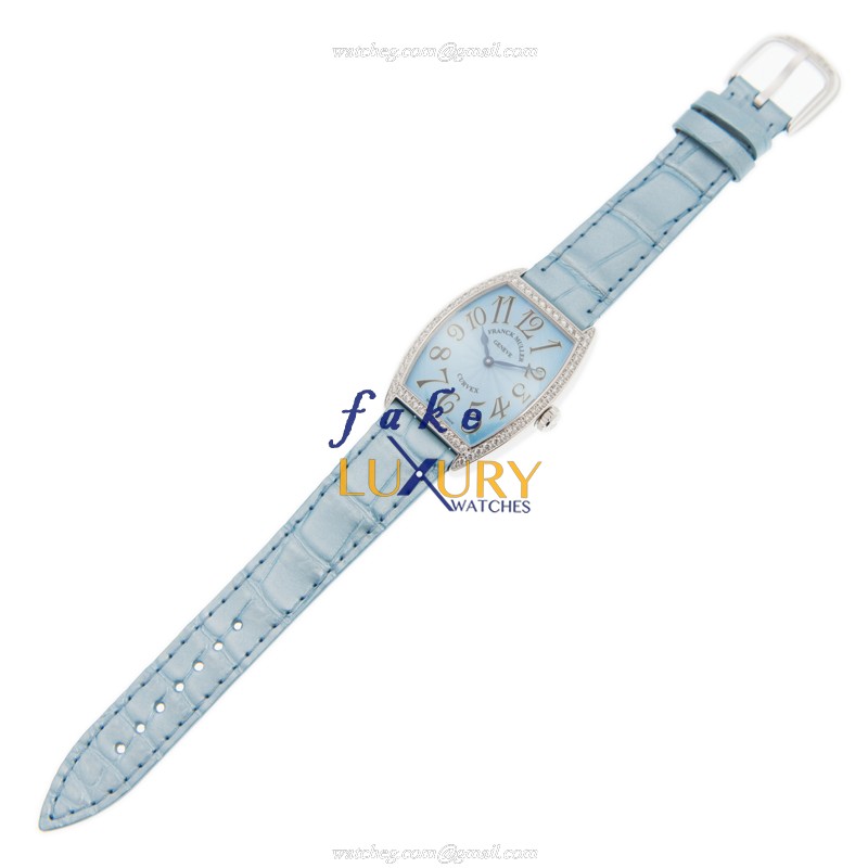 Franck Muller 7502 QZ D 1R AC-BLUE Replica Watch Quartz Blue Dial Stainless Steel Diamonds Cintree - Image 2