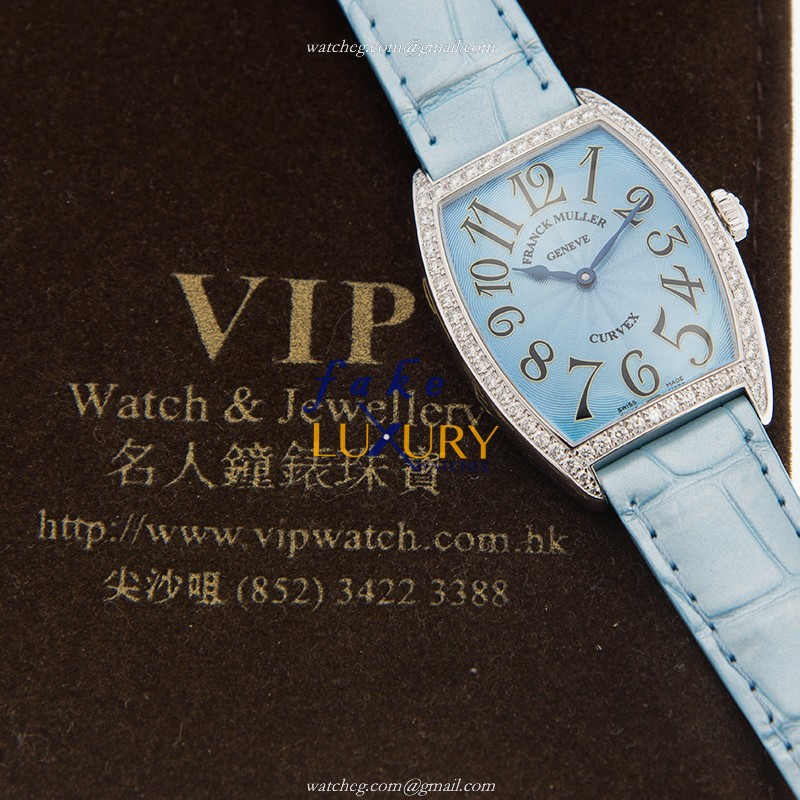 Franck Muller 7502 QZ D 1R AC-BLUE Replica Watch Quartz Blue Dial Stainless Steel Diamonds Cintree - Image 5