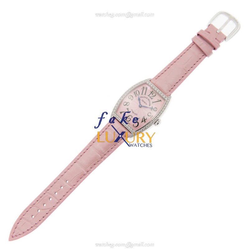 Franck Muller 7502QZD1RAC-PINK Quartz Stainless Steel Diamond Cintree Curvex Replica Watch - Image 2