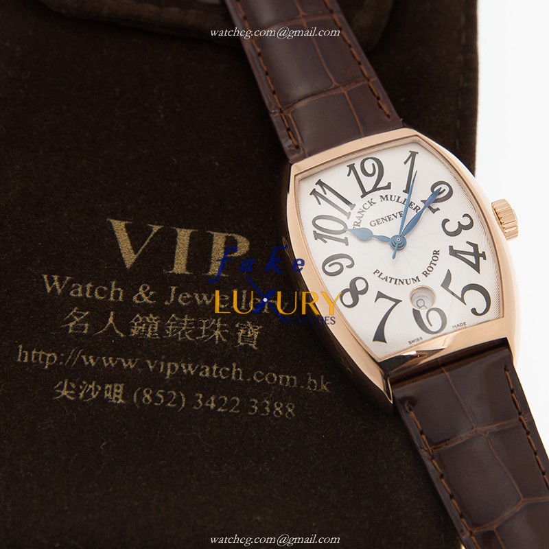 Franck Muller 7851 SC DT 5N CINTREE CURVEX Automatic 18kt Rose Gold Replica Watch - Swiss Clone - Image 5