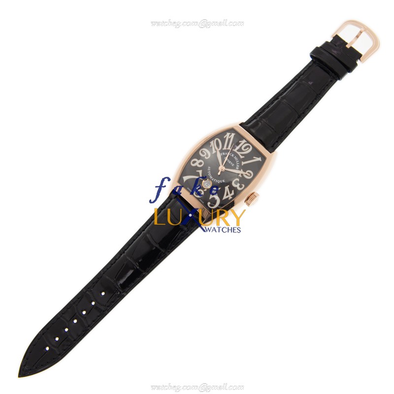 Franck Muller 8880 B SC DT 5N - BLACK - Replica Watch - Automatic - 18kt Rose Gold Case - Black Dial - Image 2