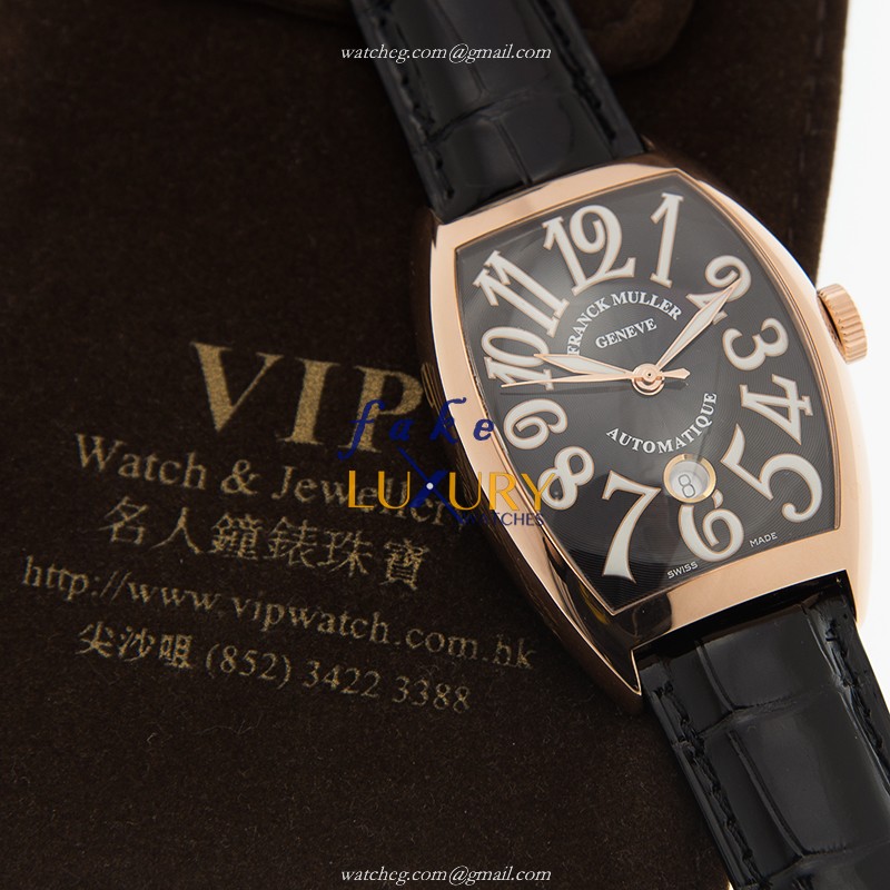 Franck Muller 8880 B SC DT 5N - BLACK - Replica Watch - Automatic - 18kt Rose Gold Case - Black Dial - Image 5
