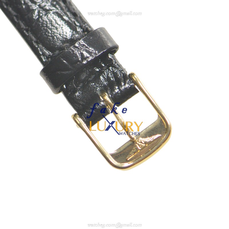 Longines L4.259.2.11.2 Replica Lyre Quartz Watch White Dial PVD Gold Case Black Alligator Strap - Image 2